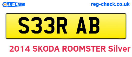 S33RAB are the vehicle registration plates.