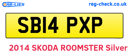 SB14PXP are the vehicle registration plates.