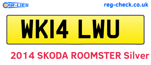 WK14LWU are the vehicle registration plates.