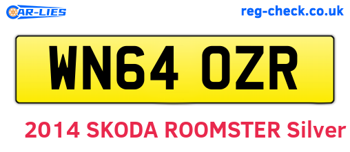 WN64OZR are the vehicle registration plates.