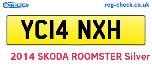 YC14NXH are the vehicle registration plates.
