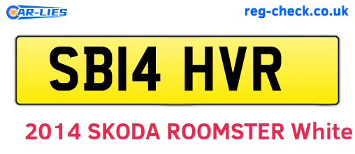 SB14HVR are the vehicle registration plates.