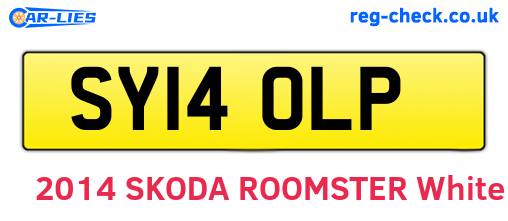 SY14OLP are the vehicle registration plates.