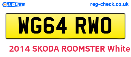 WG64RWO are the vehicle registration plates.