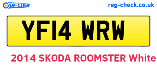 YF14WRW are the vehicle registration plates.
