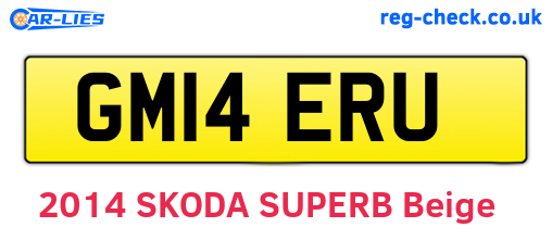 GM14ERU are the vehicle registration plates.