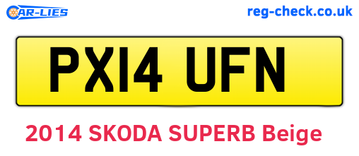 PX14UFN are the vehicle registration plates.