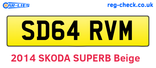 SD64RVM are the vehicle registration plates.