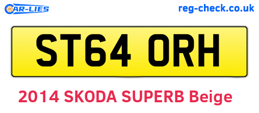 ST64ORH are the vehicle registration plates.