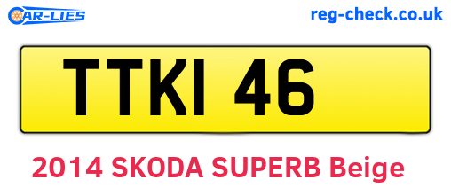 TTK146 are the vehicle registration plates.