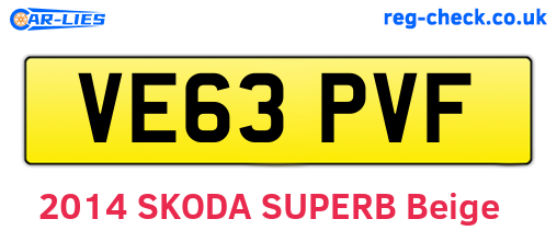 VE63PVF are the vehicle registration plates.