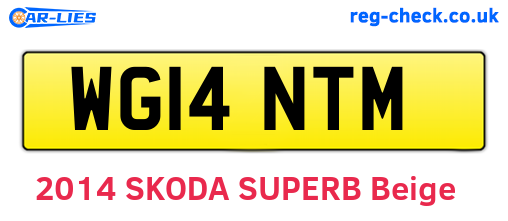WG14NTM are the vehicle registration plates.