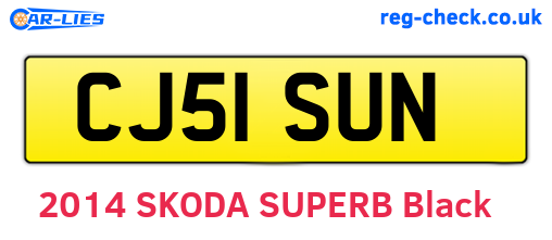 CJ51SUN are the vehicle registration plates.