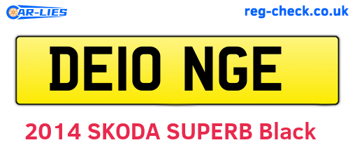 DE10NGE are the vehicle registration plates.