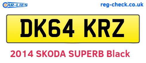 DK64KRZ are the vehicle registration plates.