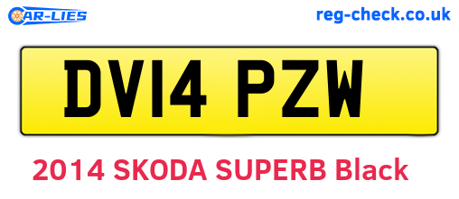 DV14PZW are the vehicle registration plates.