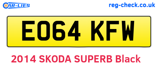 EO64KFW are the vehicle registration plates.