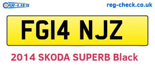 FG14NJZ are the vehicle registration plates.