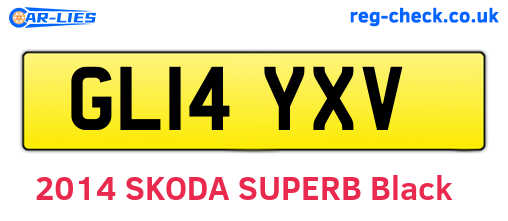 GL14YXV are the vehicle registration plates.