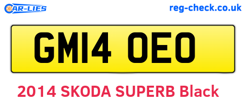 GM14OEO are the vehicle registration plates.
