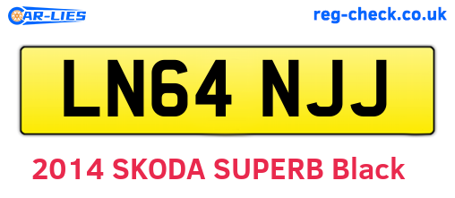 LN64NJJ are the vehicle registration plates.