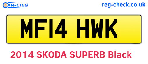 MF14HWK are the vehicle registration plates.