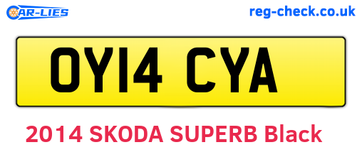 OY14CYA are the vehicle registration plates.