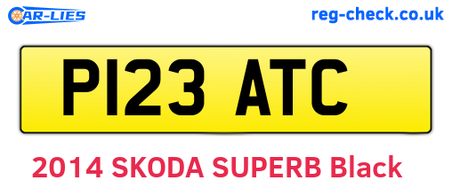 P123ATC are the vehicle registration plates.