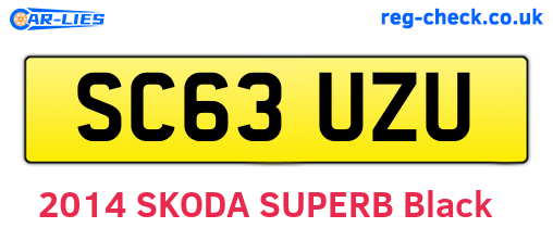 SC63UZU are the vehicle registration plates.