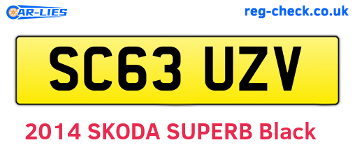 SC63UZV are the vehicle registration plates.