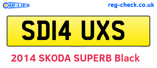 SD14UXS are the vehicle registration plates.