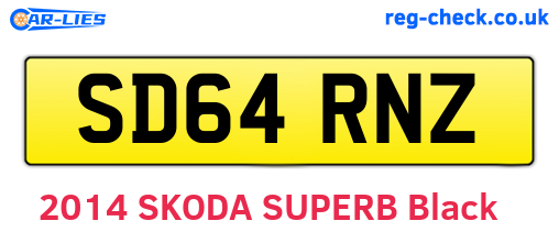 SD64RNZ are the vehicle registration plates.
