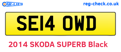 SE14OWD are the vehicle registration plates.