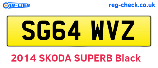 SG64WVZ are the vehicle registration plates.