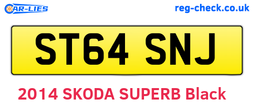 ST64SNJ are the vehicle registration plates.
