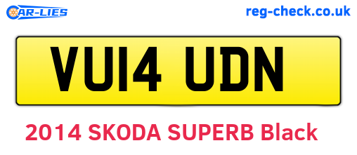 VU14UDN are the vehicle registration plates.