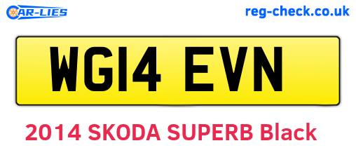 WG14EVN are the vehicle registration plates.