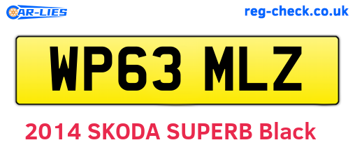 WP63MLZ are the vehicle registration plates.