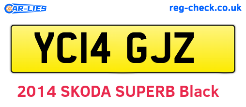 YC14GJZ are the vehicle registration plates.