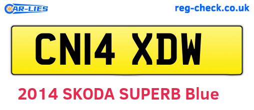CN14XDW are the vehicle registration plates.