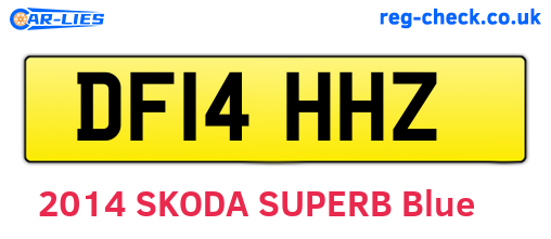 DF14HHZ are the vehicle registration plates.