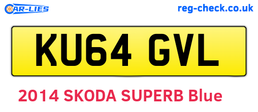 KU64GVL are the vehicle registration plates.