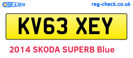KV63XEY are the vehicle registration plates.