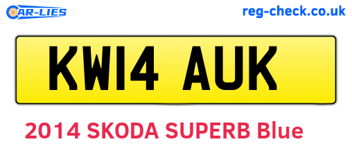 KW14AUK are the vehicle registration plates.