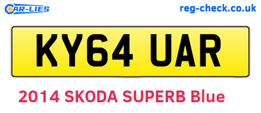 KY64UAR are the vehicle registration plates.