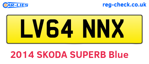 LV64NNX are the vehicle registration plates.