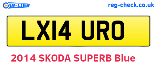 LX14URO are the vehicle registration plates.