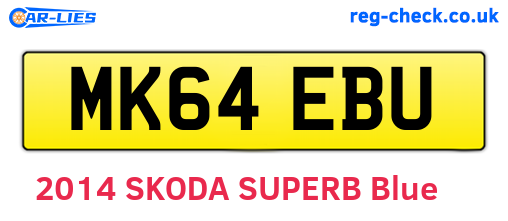 MK64EBU are the vehicle registration plates.