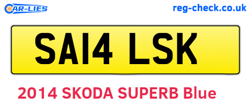 SA14LSK are the vehicle registration plates.