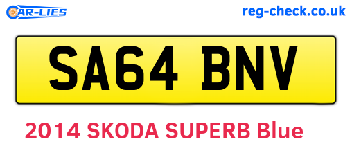 SA64BNV are the vehicle registration plates.